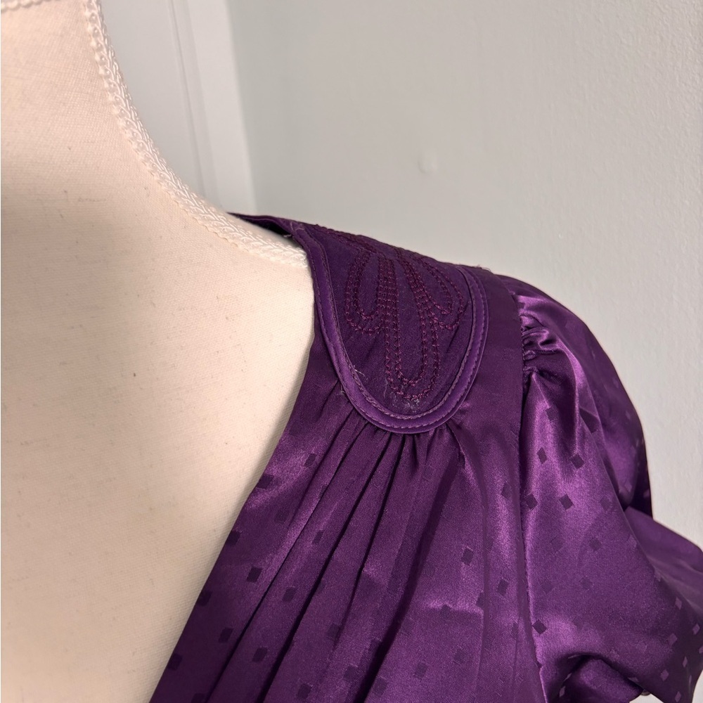 Retro Purple Gorgeous Midi Dress - Picture 3 of 13